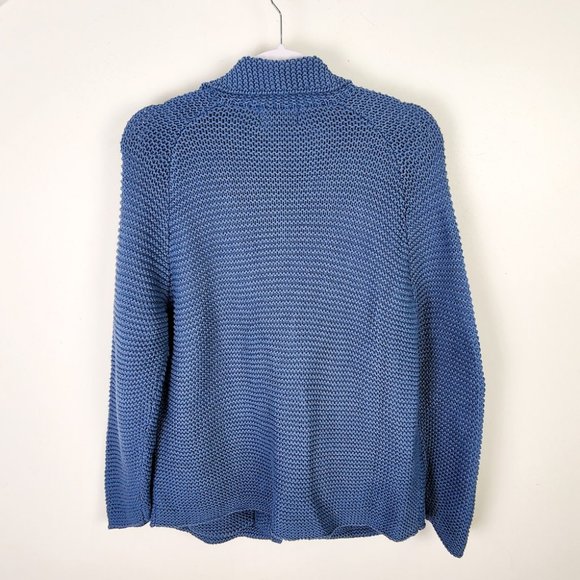 Monteraey Bay Light Blue Coastal Chunky Knit Beachy Cotton Sweater Size Medium - Picture 8 of 11